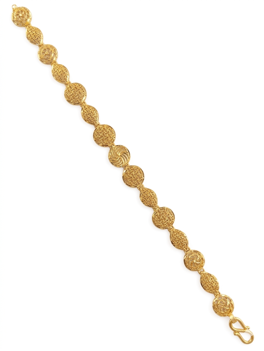 Slim Bar Elegance 22K Gold Bracelet