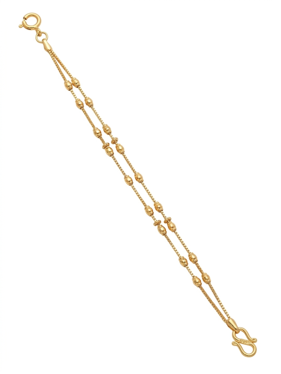 Dual Motif Designer Gold Bracelet