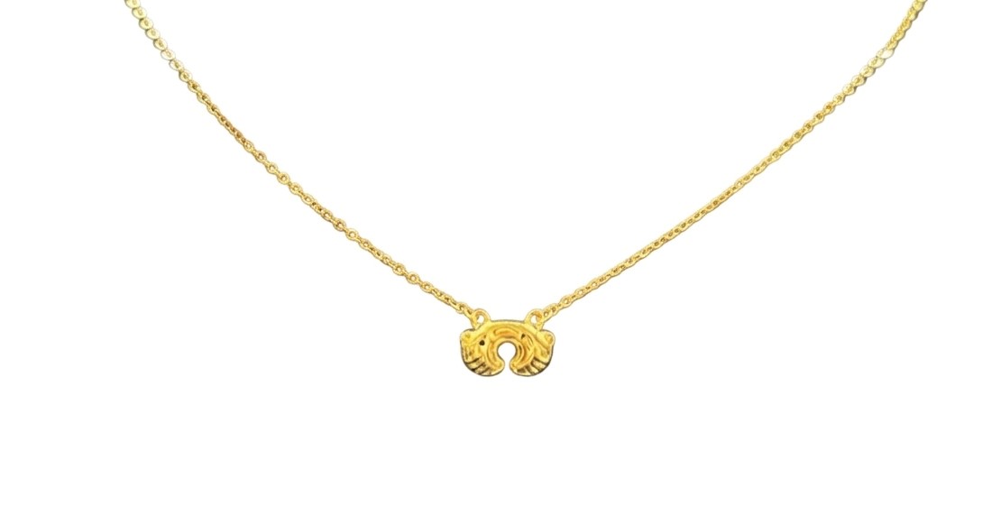 Tiny Teddy Glow 22K Gold Kids Chain Necklace