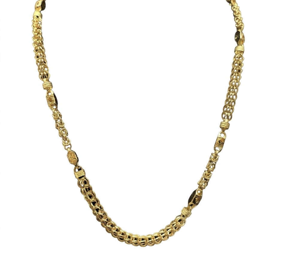 Classic Rope Luxe 22K Gold Men’s Chain Necklace