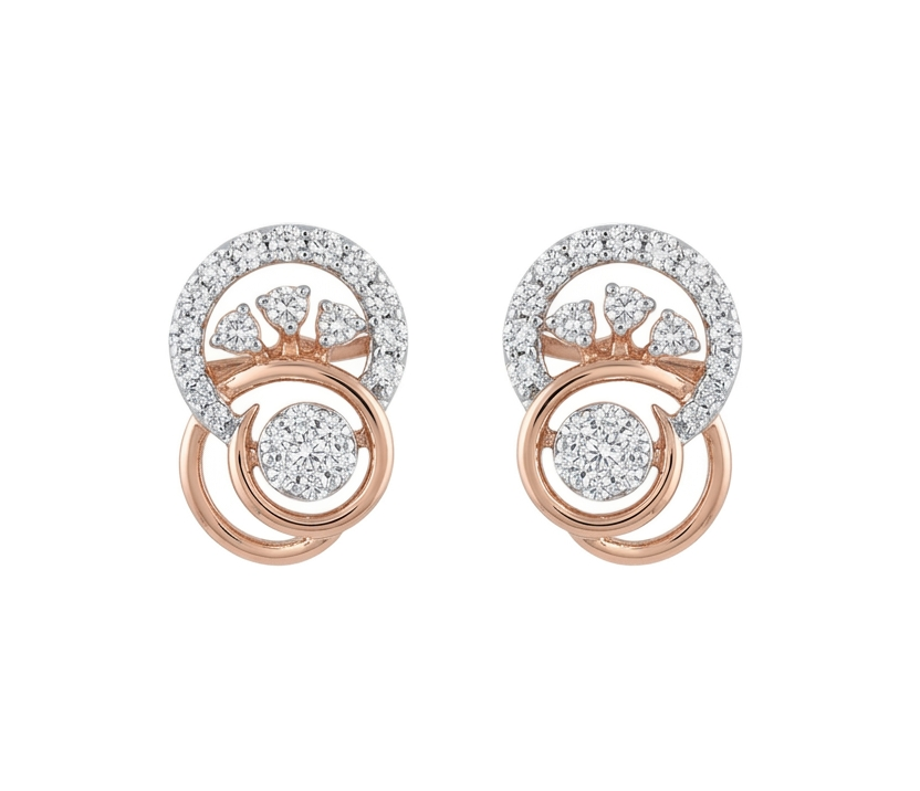Spiral Knot Diamond Designer Earrings