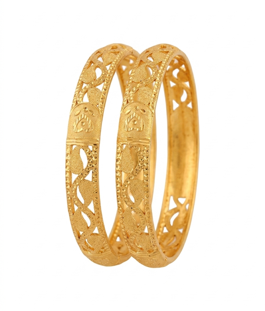 Filigree Openwork Gold Bangles