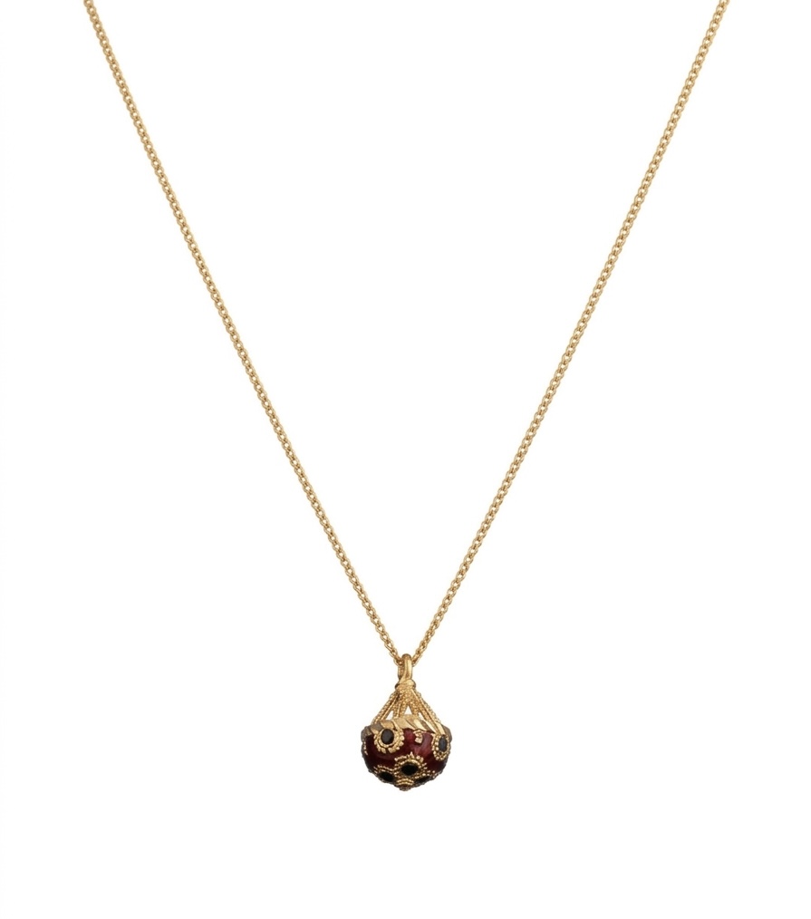 Single Gem Drop Gold Chain Necklace