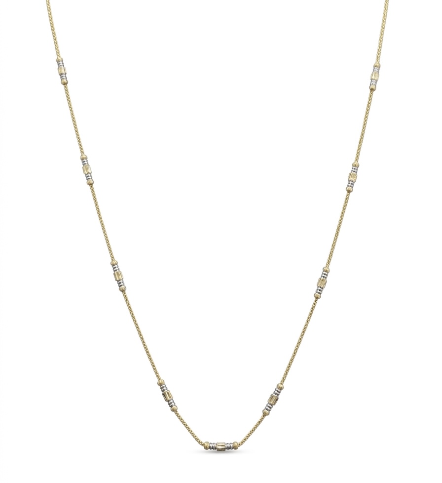 Dual Tone Station Gold Chain