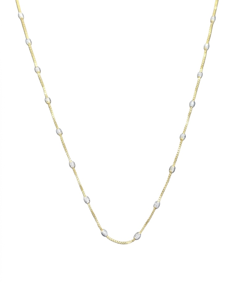 Modern Disc Pendant Gold Chain