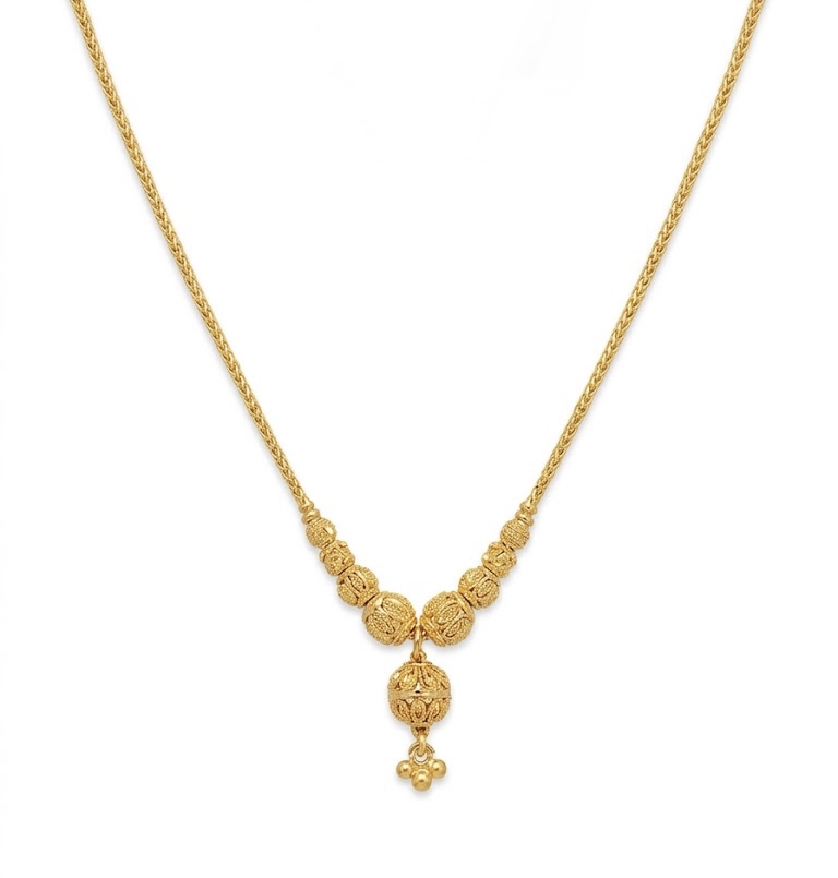 Temple Inspired Pendant Gold Chain