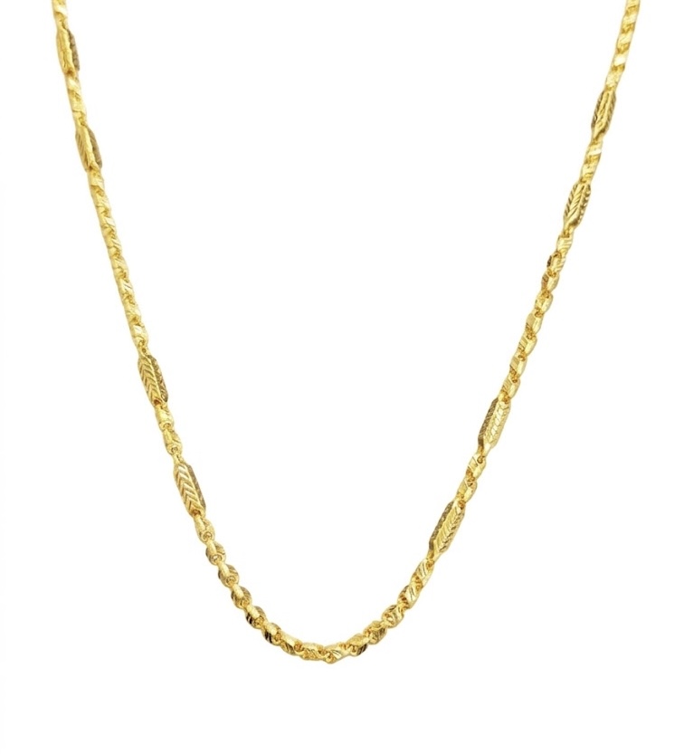 Textured Rope Design Gold Chain