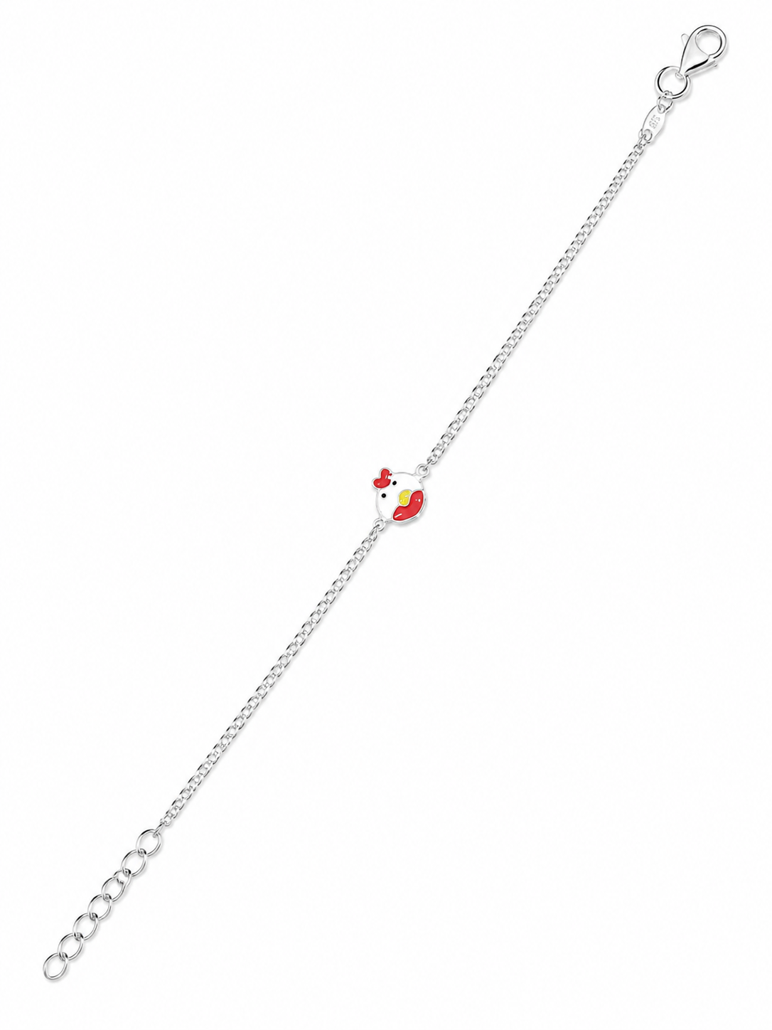 Silver Cute Hen Kids Rakhi