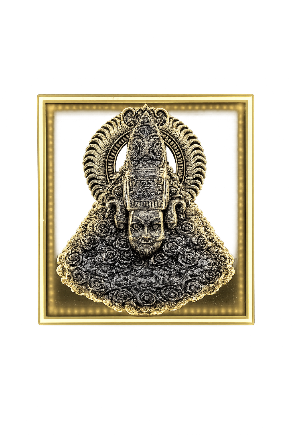 Handcrafted Pure Silver Shrinathji Glow Frame