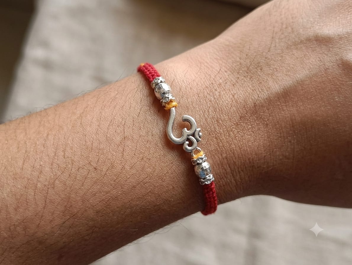 Crimson Grace Silver Rakhi