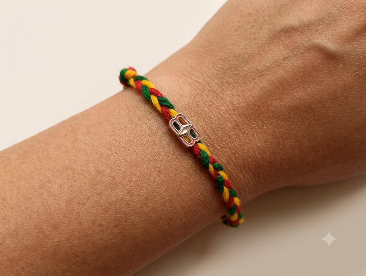 Tricolor Celebration Silver Rakhi
