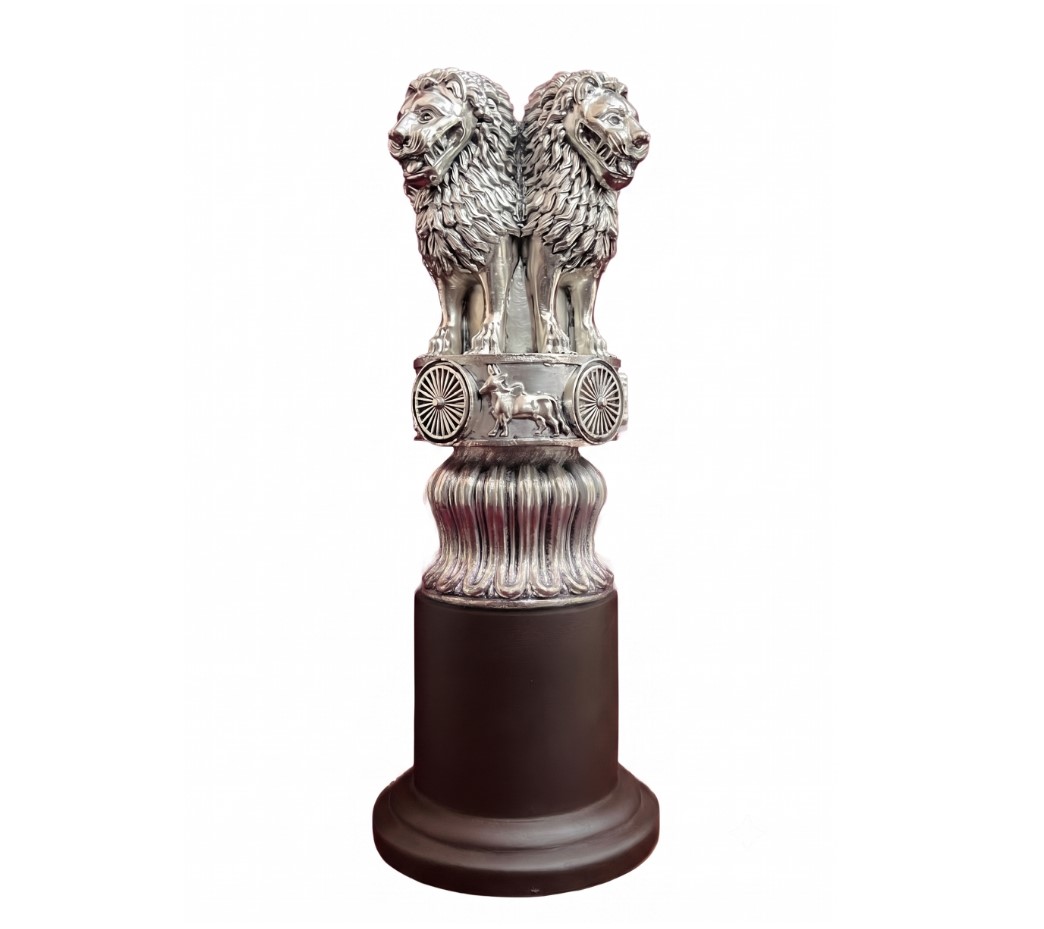 Silver Ashoka Lion Capital Decorative Statue 1