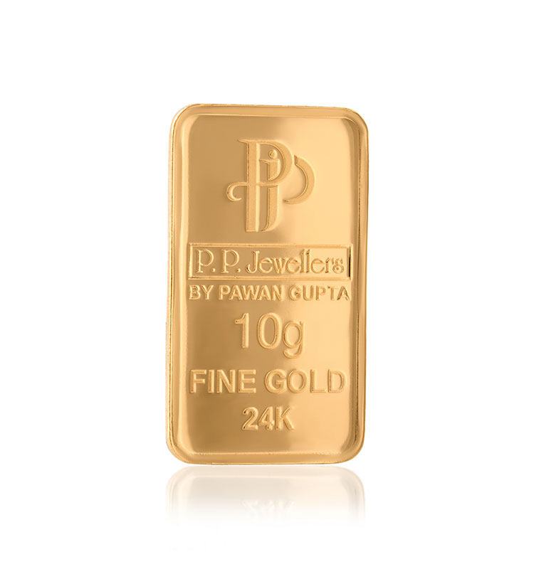 Best Seller 10 gm Bar P.P JEWELLERS BY PAWAN GUPTA FINE GOLD 24K
