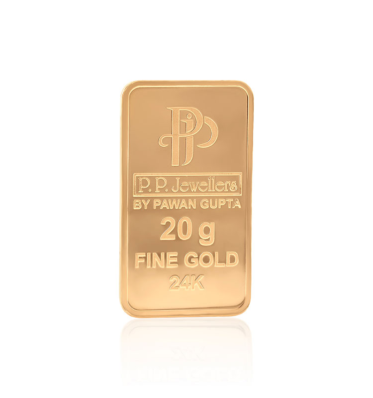 20 gm Bar P.P JEWELLERS BY PAWAN GUPTA FINE GOLD 24K