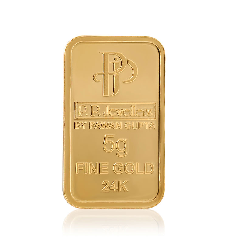 5gm Bar P.P JEWELLERS BY PAWAN GUPTA FINE GOLD BAR 24K