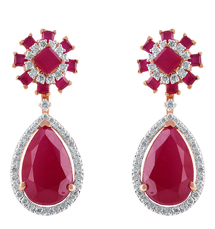 Crimson Majesty Drop Earrings