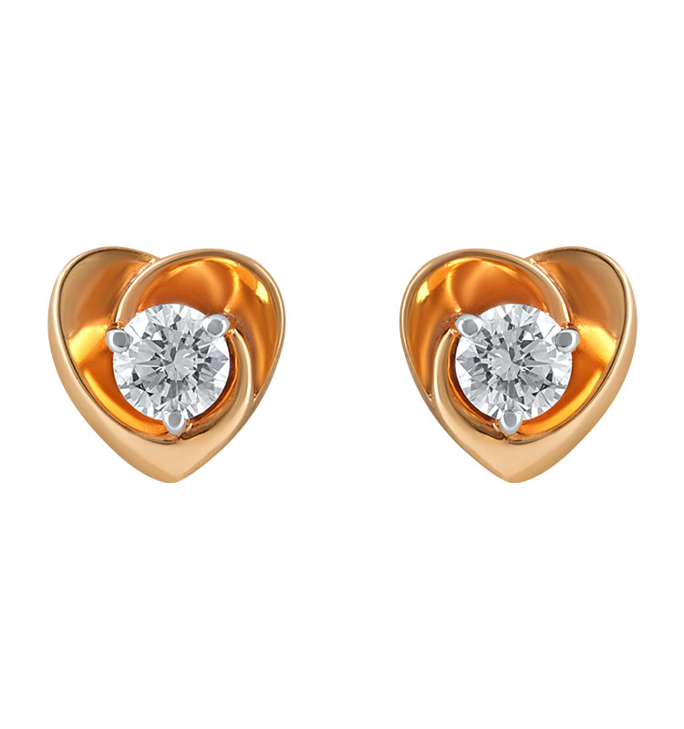 Heart of Sparkle Stud Earrings