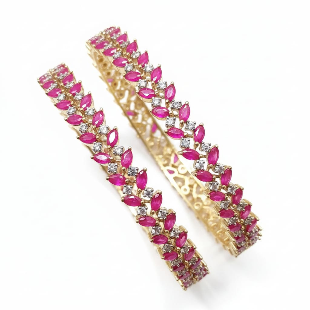 Pink Lumière Stone Bangles