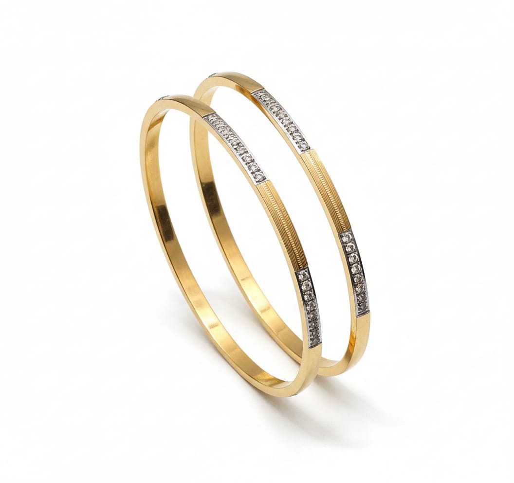 Golden Sleek Shine Bangles