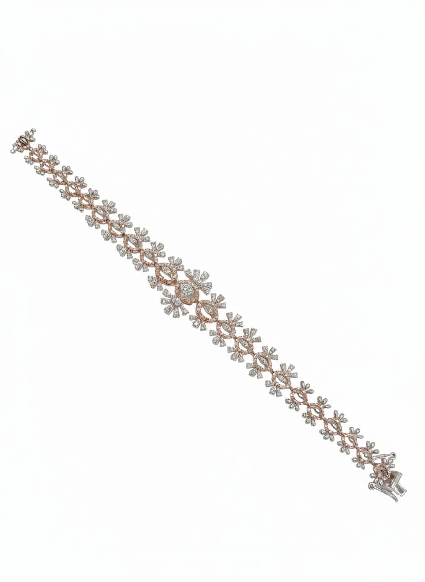 Daisy Diamond Link Bracelet