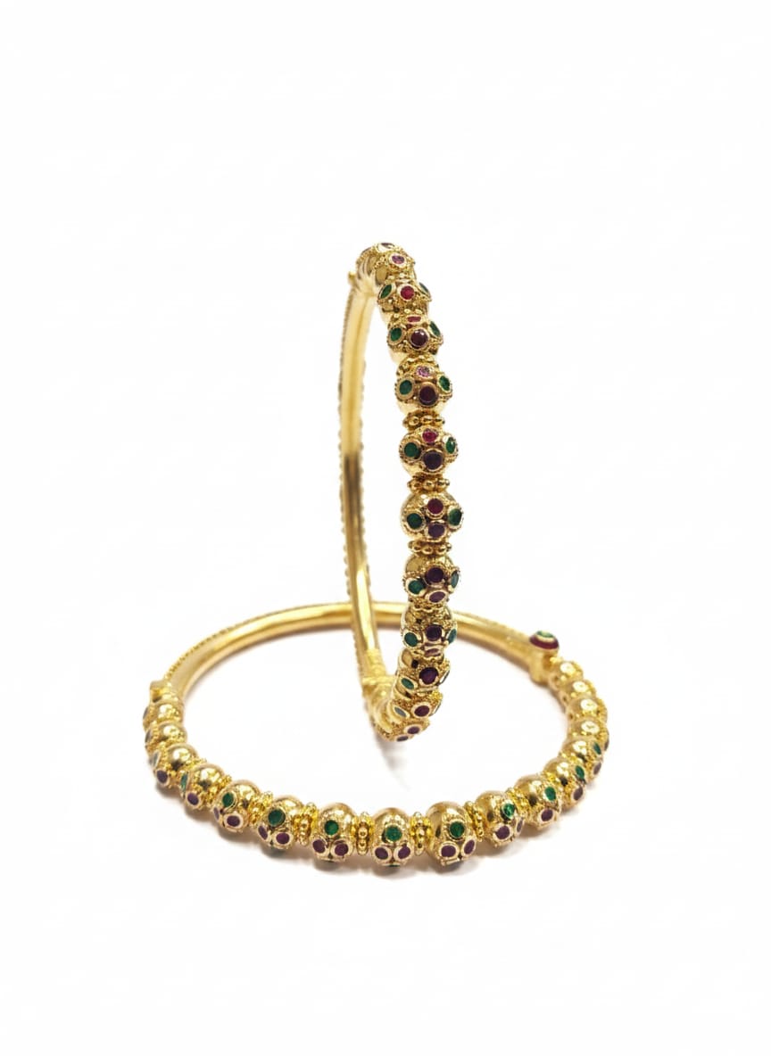 Floral Kundan Bloom Bangle