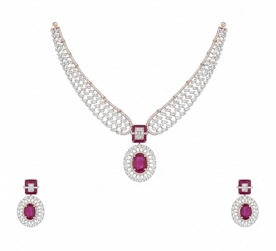 Scarlet Crown Necklace