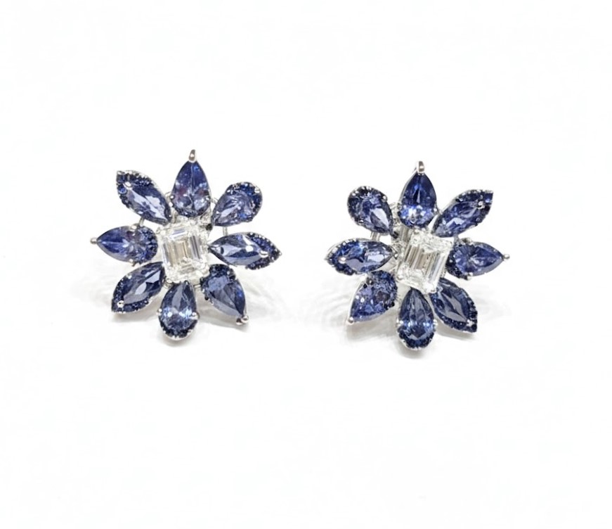 Blue Daisy Spark Studs