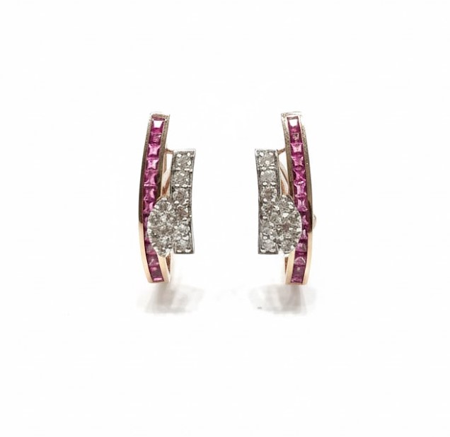 Rose Arc Spark Earrings