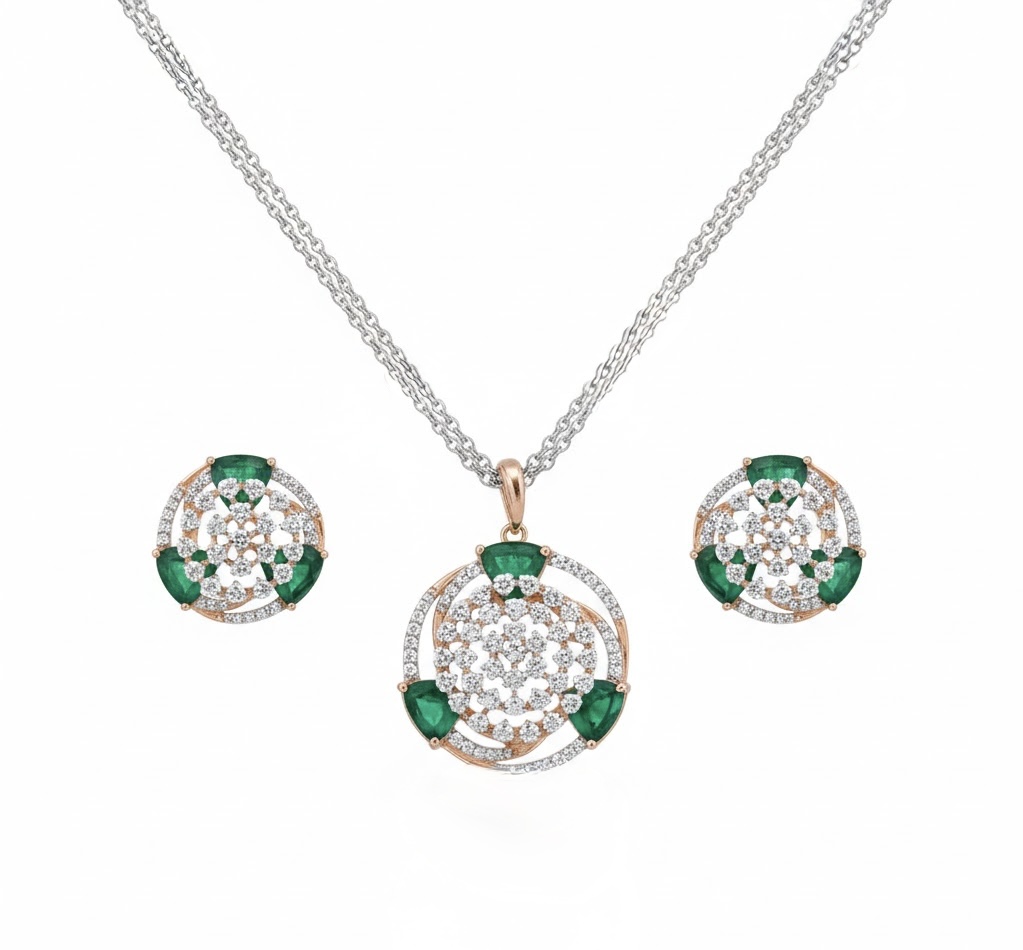 Green Orbit Pendant Set