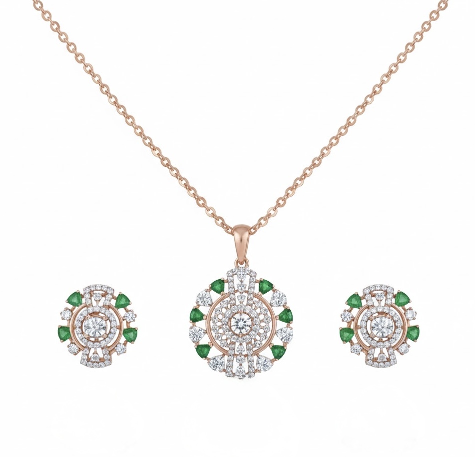 Imperial Emerald Sparkle Pendant