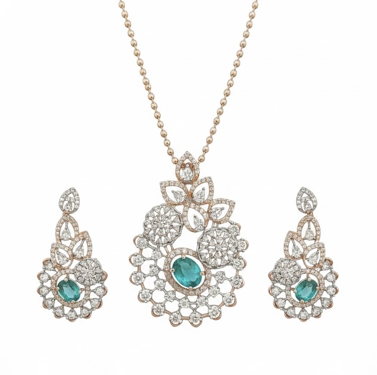 Heritage Peacock Glow Pendant