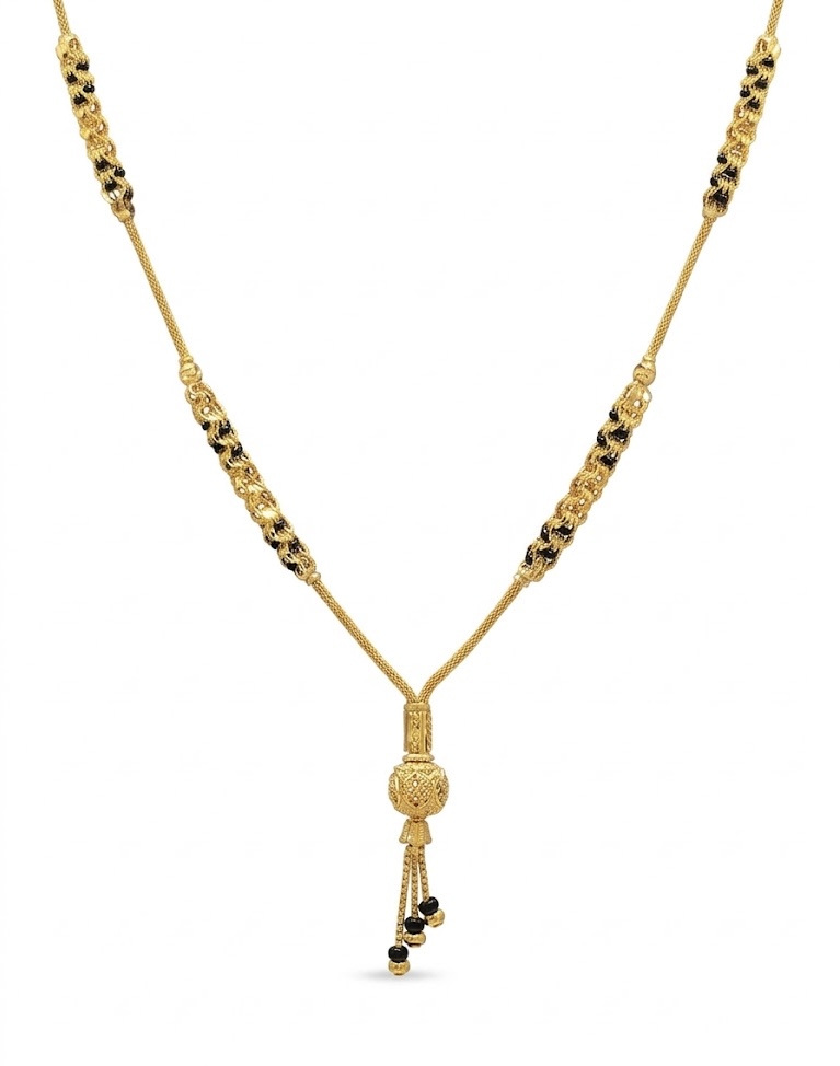 Heritage Bead Drop 22K Gold Mangalsutra