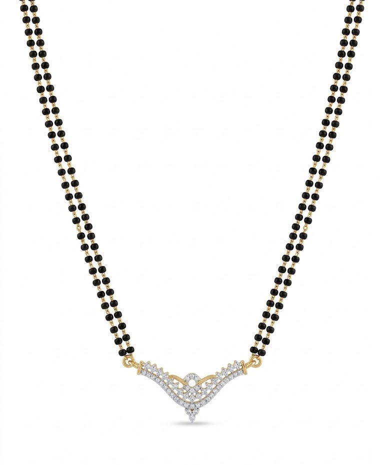 Shivanshi Diamond Sparkle 22K Gold Mangalsutra