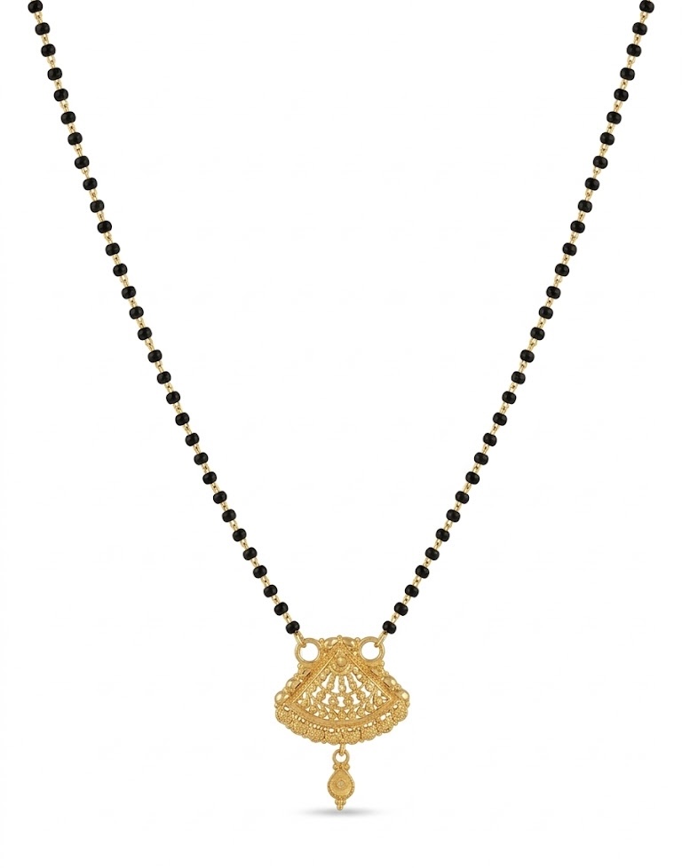 Swarna Fan Motif 22K Gold Mangalsutra