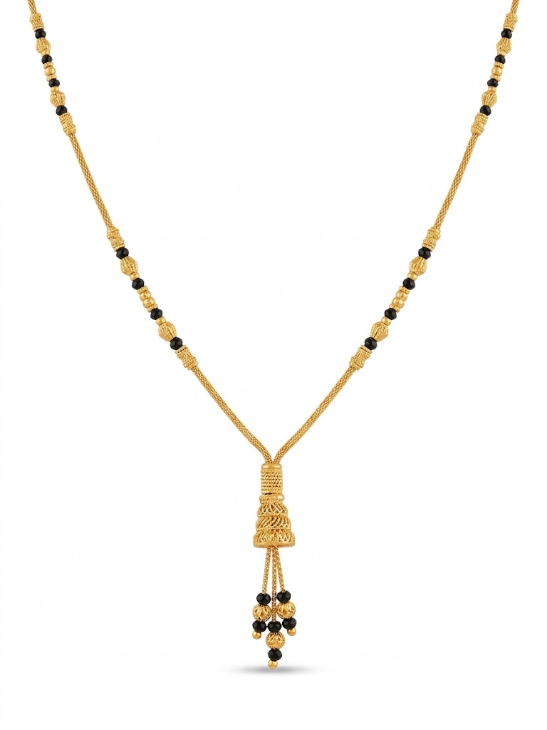 Rajsi Latkan Drop 22K Gold Mangalsutra