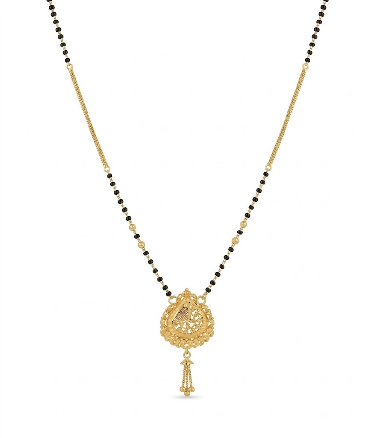 Chandrika Drop 22K Gold Mangalsutra Necklace