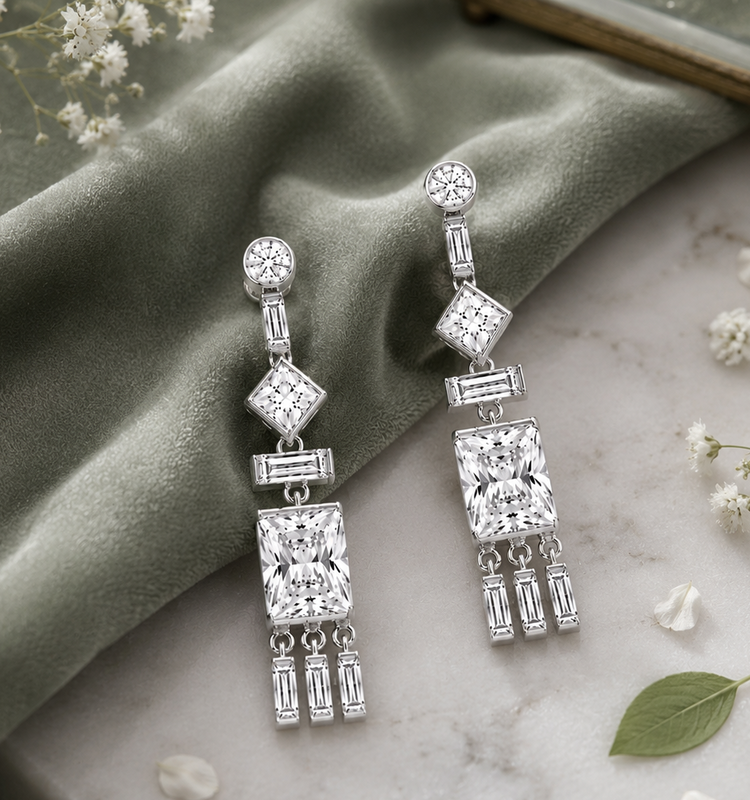 Modern Majesty Geometric Drop Earrings